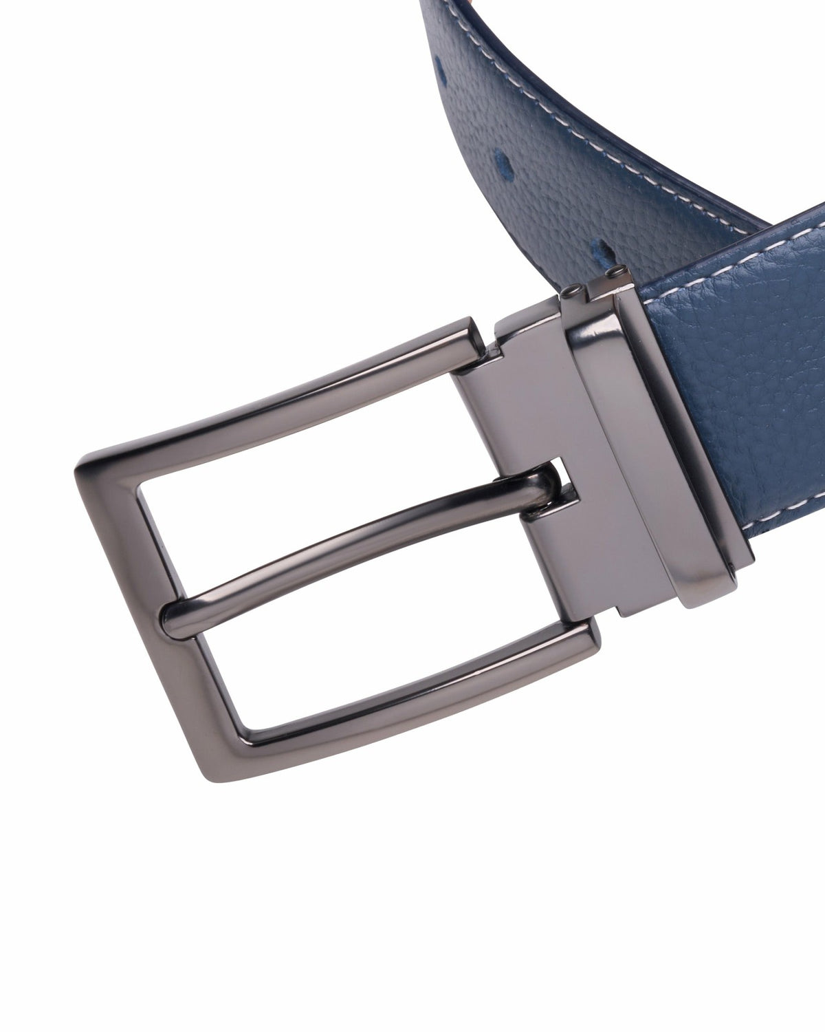 Elevated Navy Pebbled Leather Belt for Men
