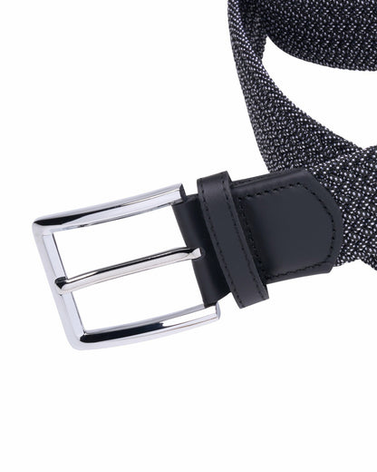 Elevated Navy Solid Stretch Belt for Men