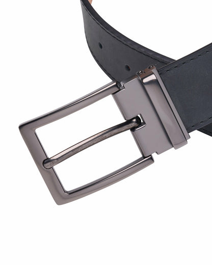 Elevated Black Waxed Leather Belt for Men