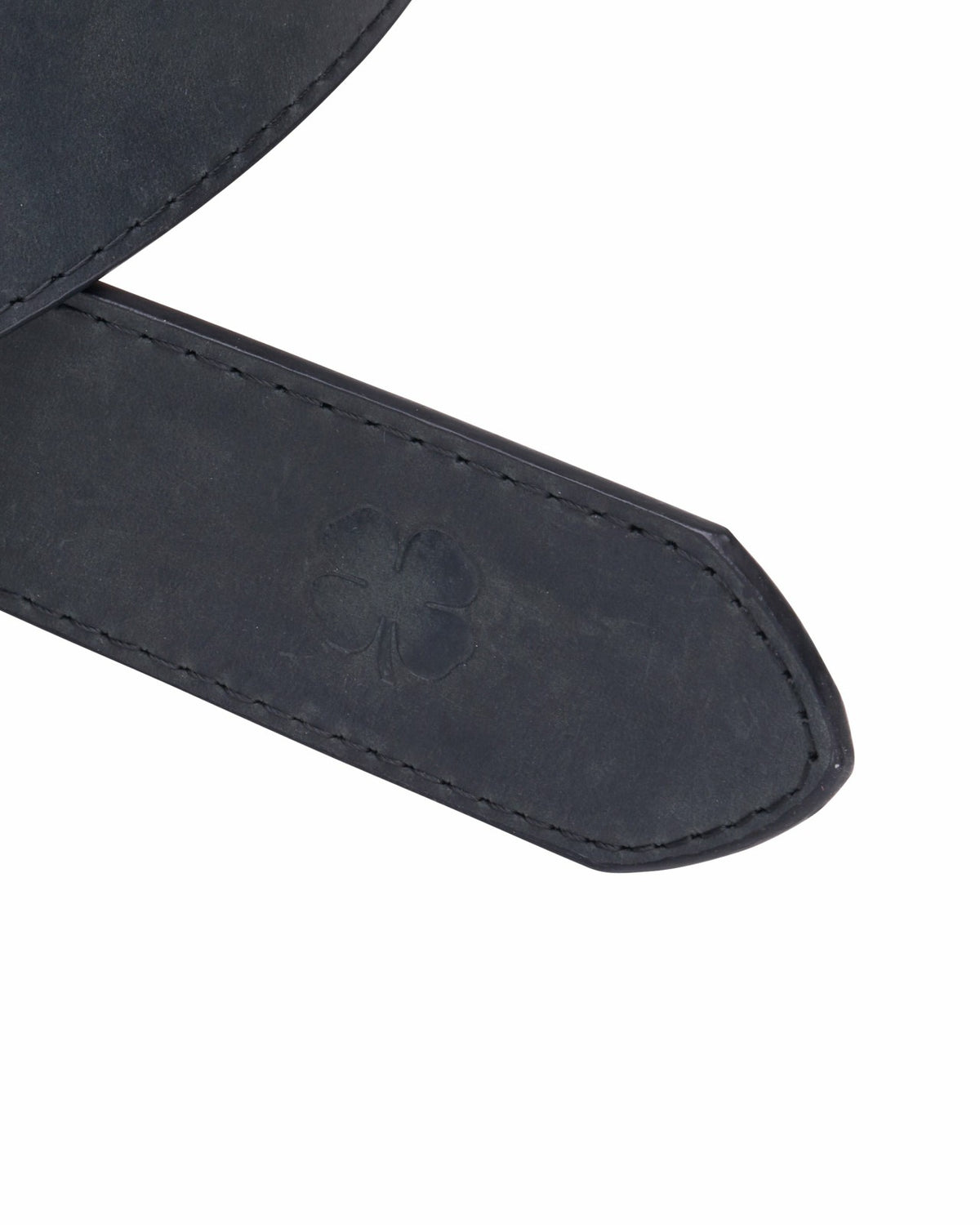 Elevated Black Waxed Leather Belt for Men