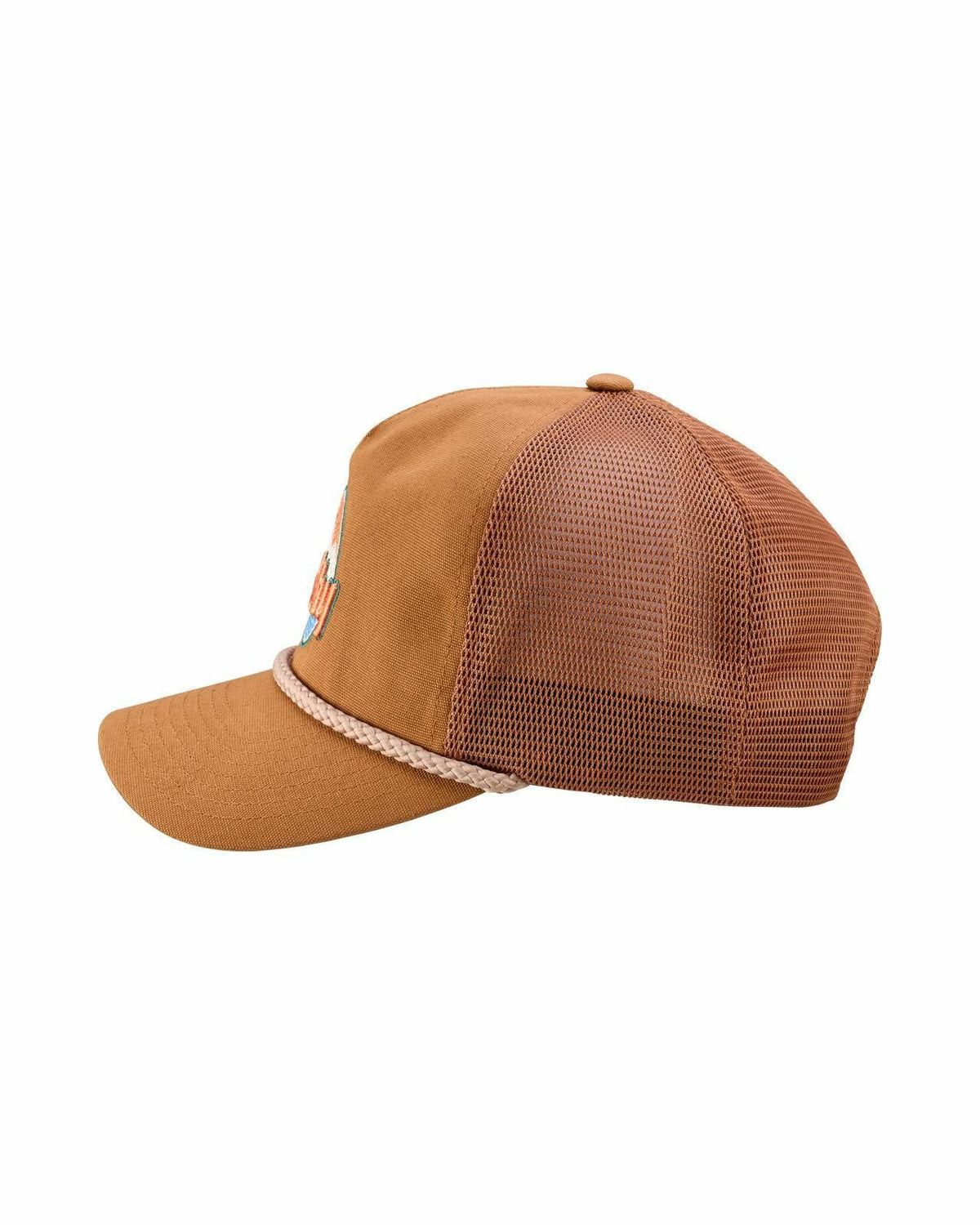 Retro Brown Snapback with Brim Rope for Outdoor Style