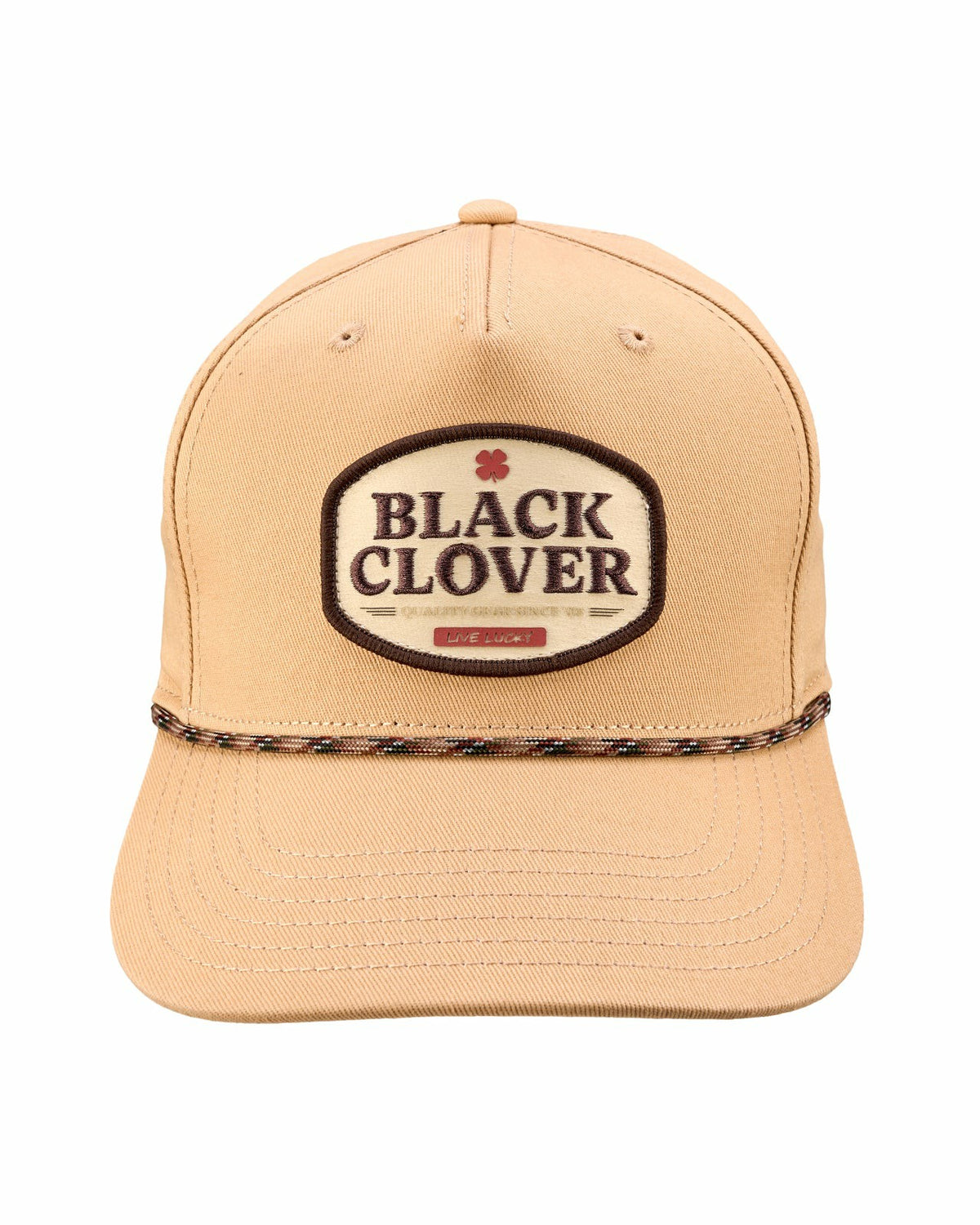 Neutral Tan Golf Hat with Rope for Outdoor Style