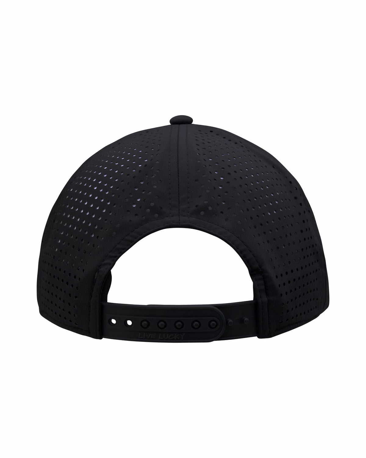 Unisex Black Summer Rope Hat with Neon Blue Clover Logo