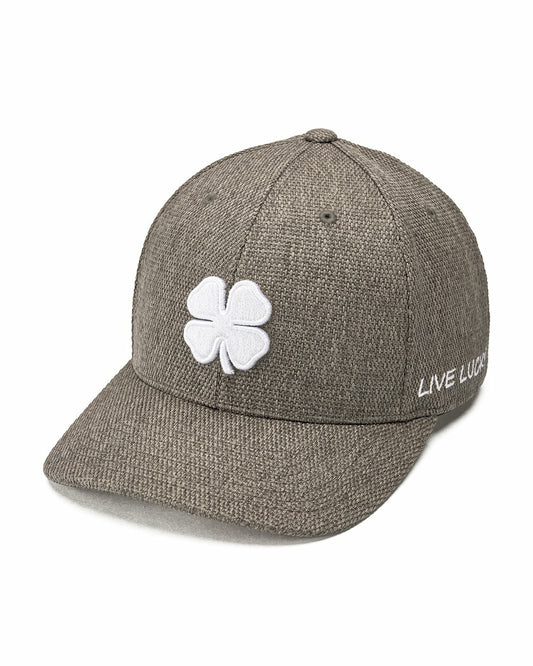 Unisex Adjustable Beige Summer Hat with White Clover Icon