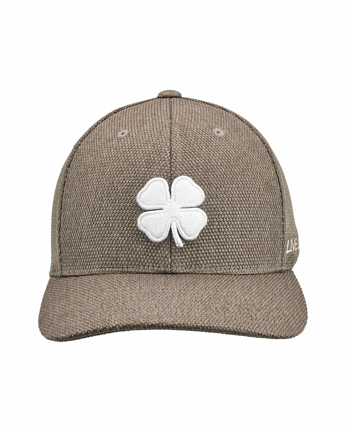 Unisex Adjustable Beige Summer Hat with White Clover Icon