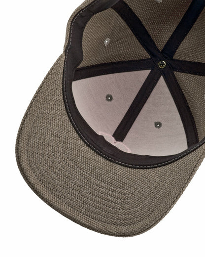 Unisex Adjustable Beige Summer Hat with White Clover Icon