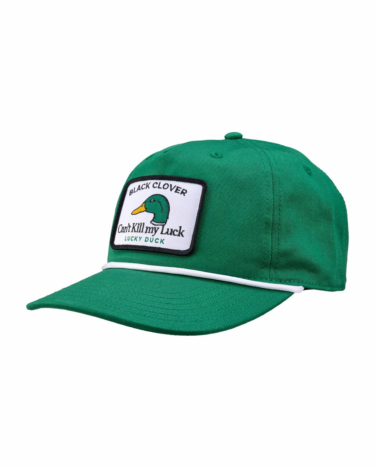 Unisex Adjustable Green Hat with Duck Embroidery