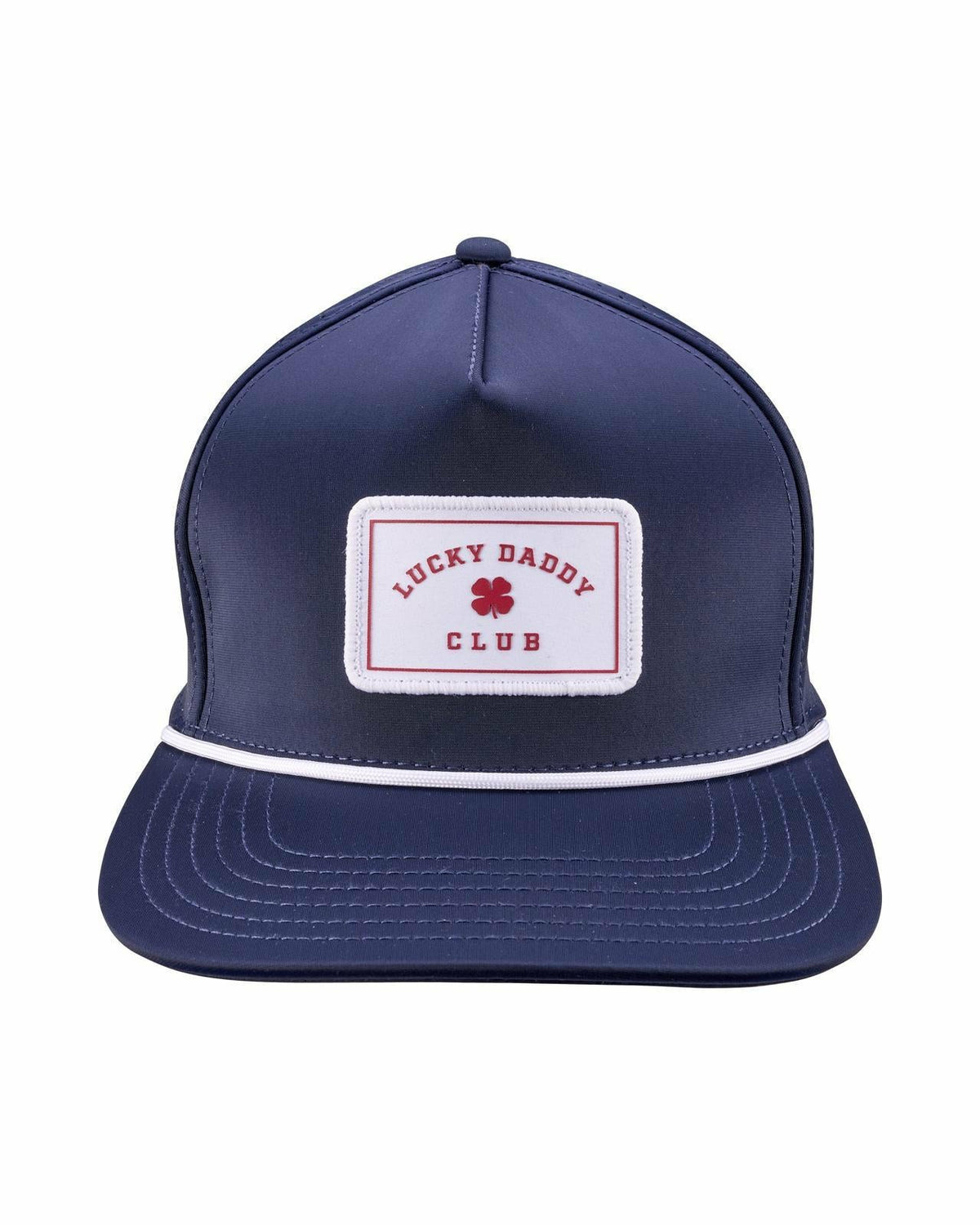 Navy Blue Flat Brim Lucky Hat for Dads