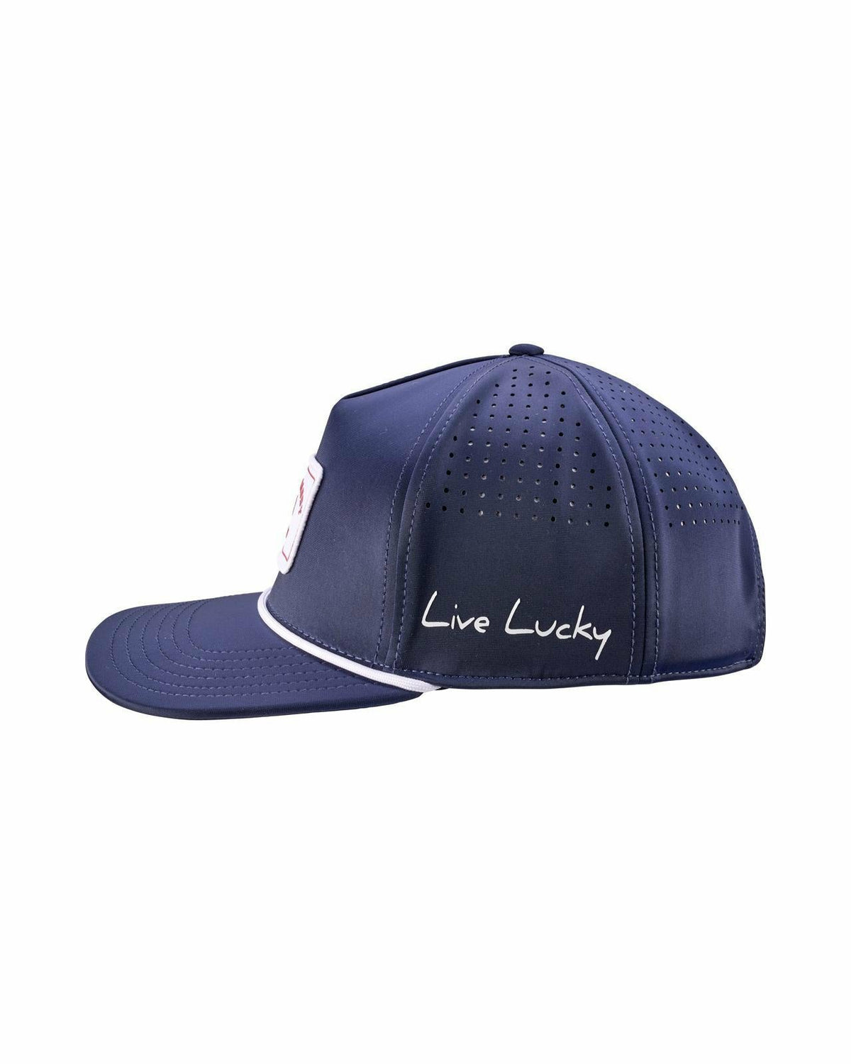 Navy Blue Flat Brim Lucky Hat for Dads