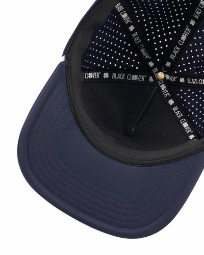 Navy Blue Flat Brim Lucky Hat for Dads