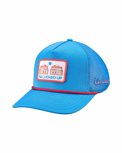 Playful Blue Hat with Red Rope for Golf and Lifestyle