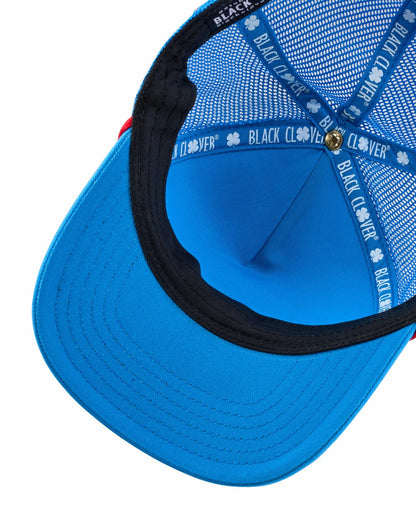 Playful Blue Hat with Red Rope for Golf and Lifestyle