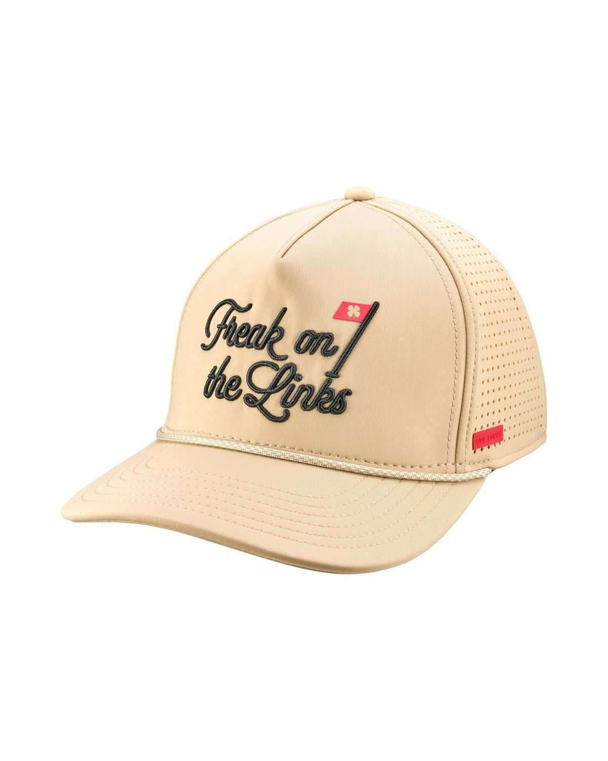 Playful Tan Hat for Golf and Lifestyle