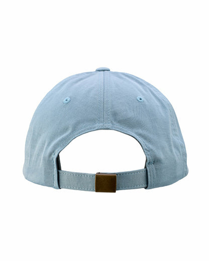 Unisex Adjustable Blue Hat with Fish Embroidery