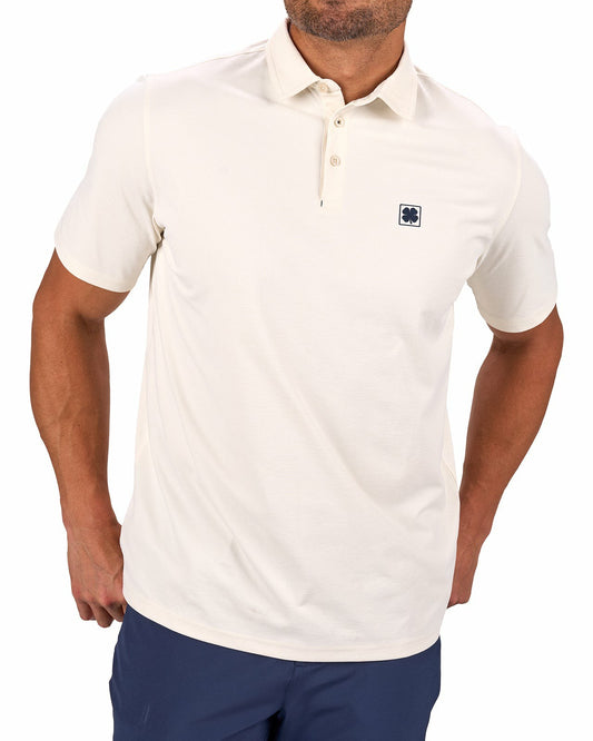 Men's Comfortable White Performance Polo for Golf or Business