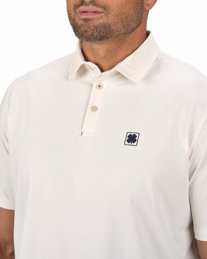 Men's Comfortable White Performance Polo for Golf or Business