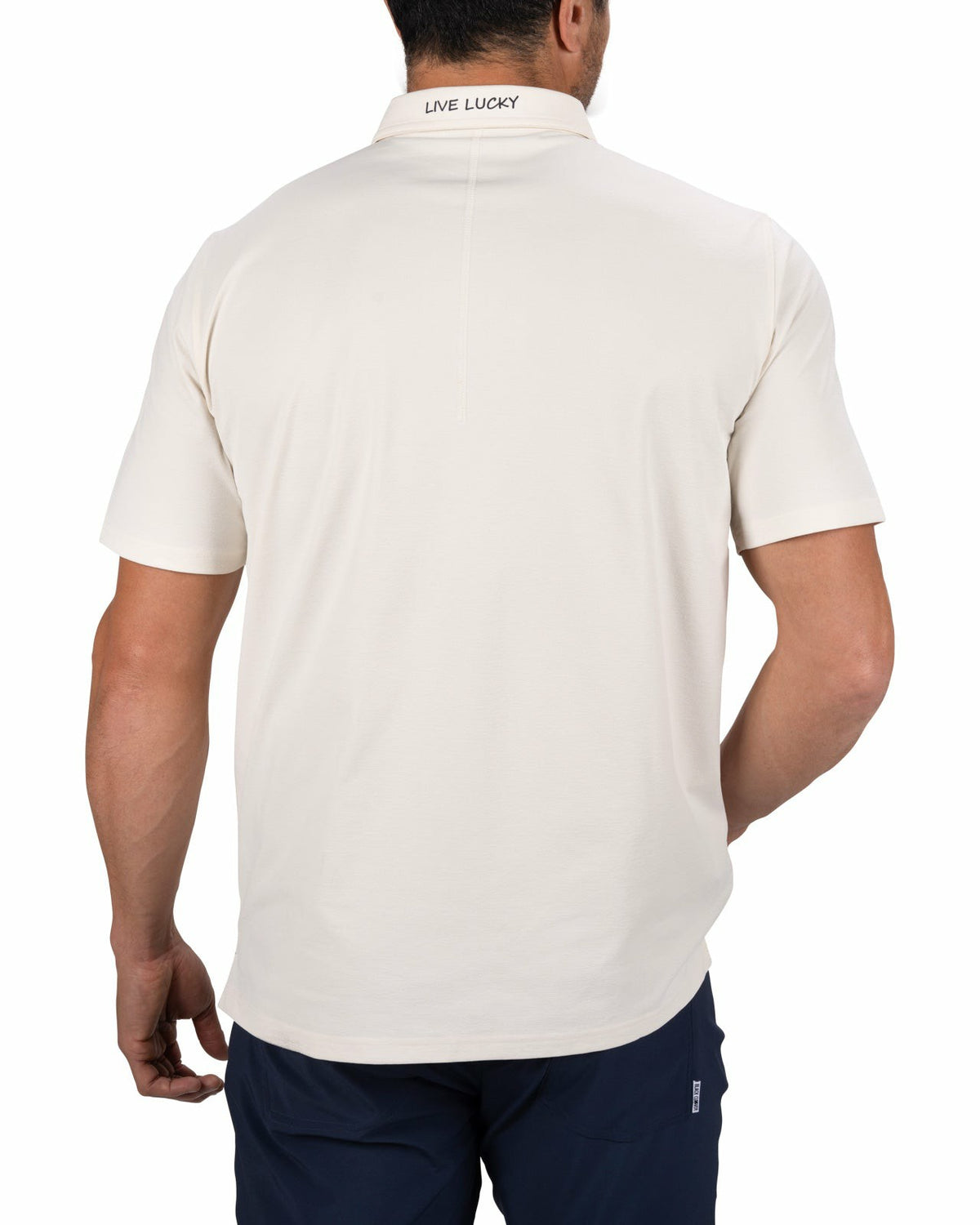 Men's Comfortable White Performance Polo for Golf or Business