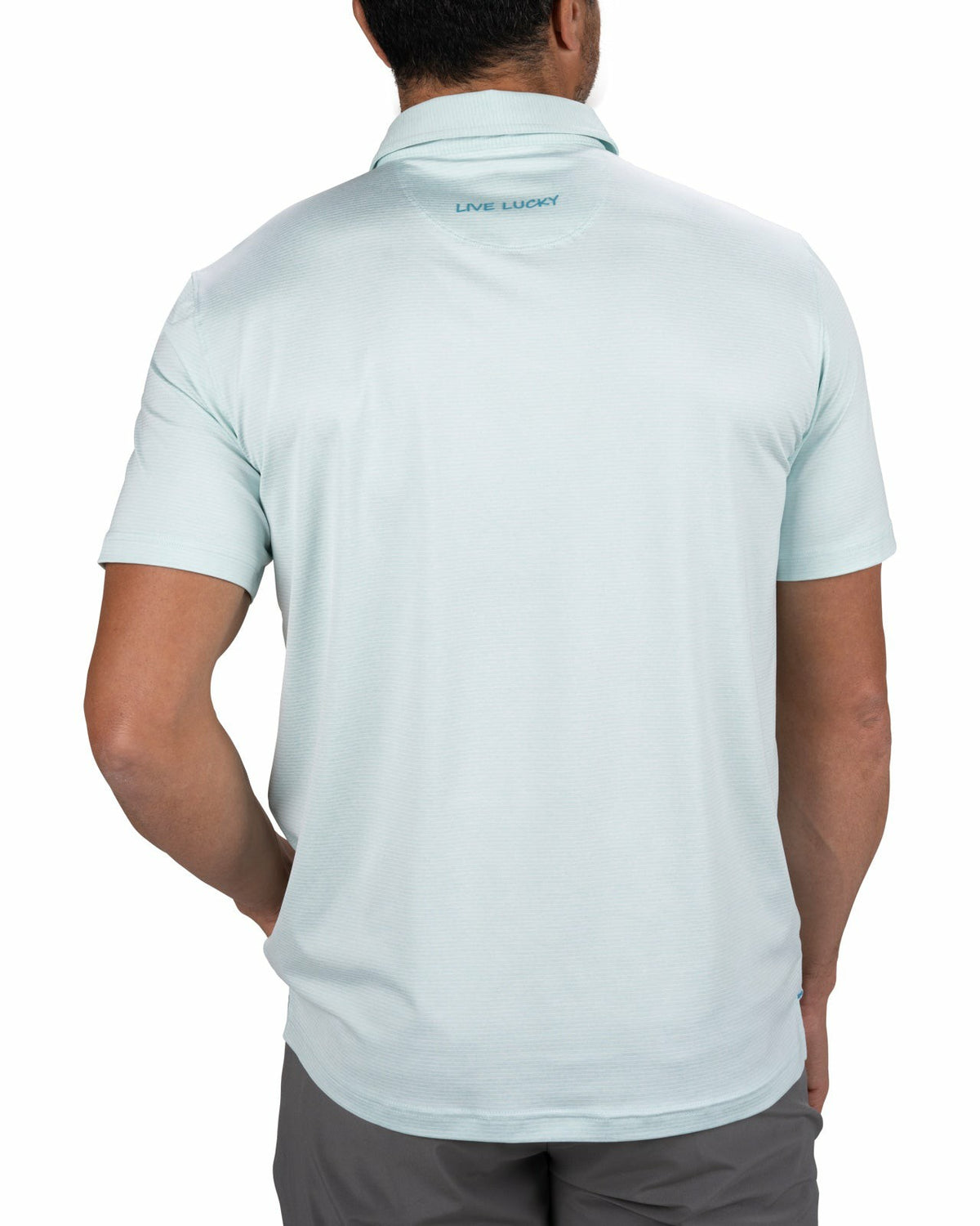 Men's Breathable Mint Green Performance Polo for Golf or Business