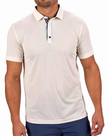 Breathable Men's White Golf Polo for Classic Style