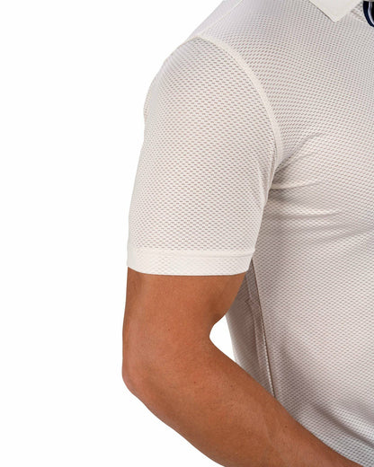 Breathable Men's White Golf Polo for Classic Style