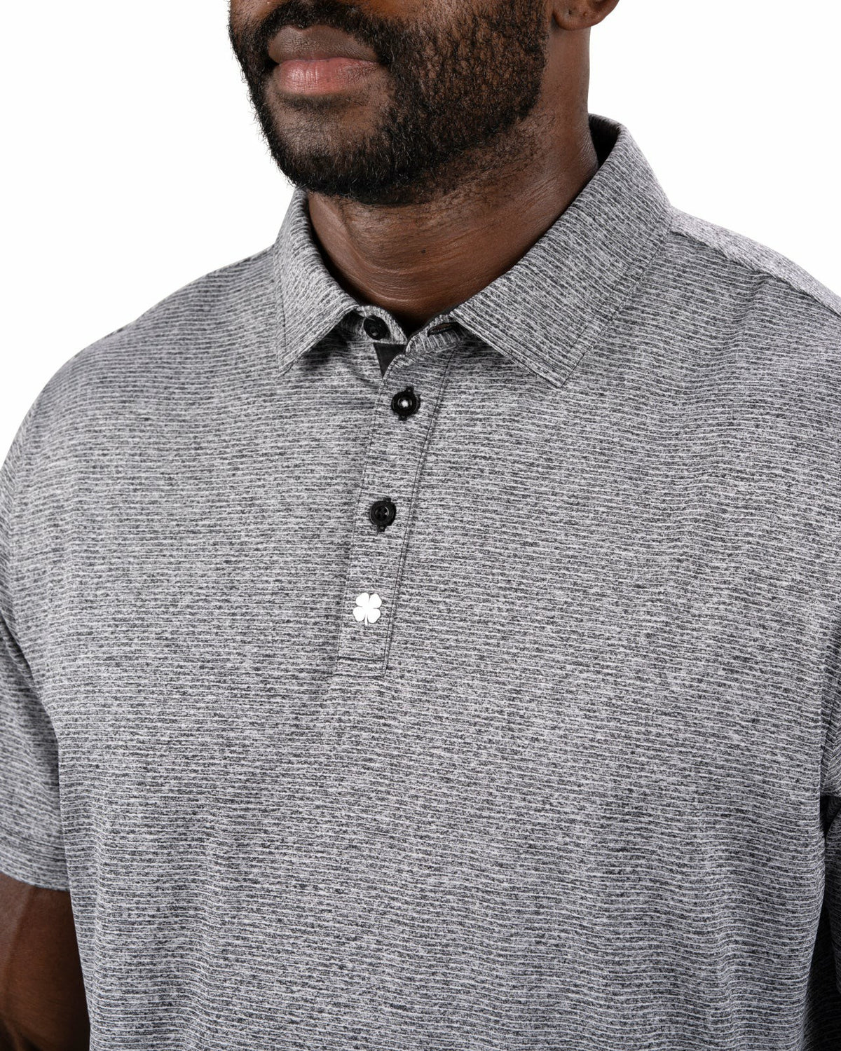 Men's Breathable Black Performance Polo for Golf or Business