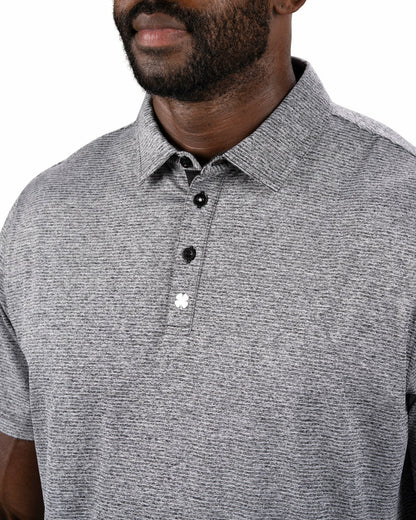 Men's Breathable Black Performance Polo for Golf or Business