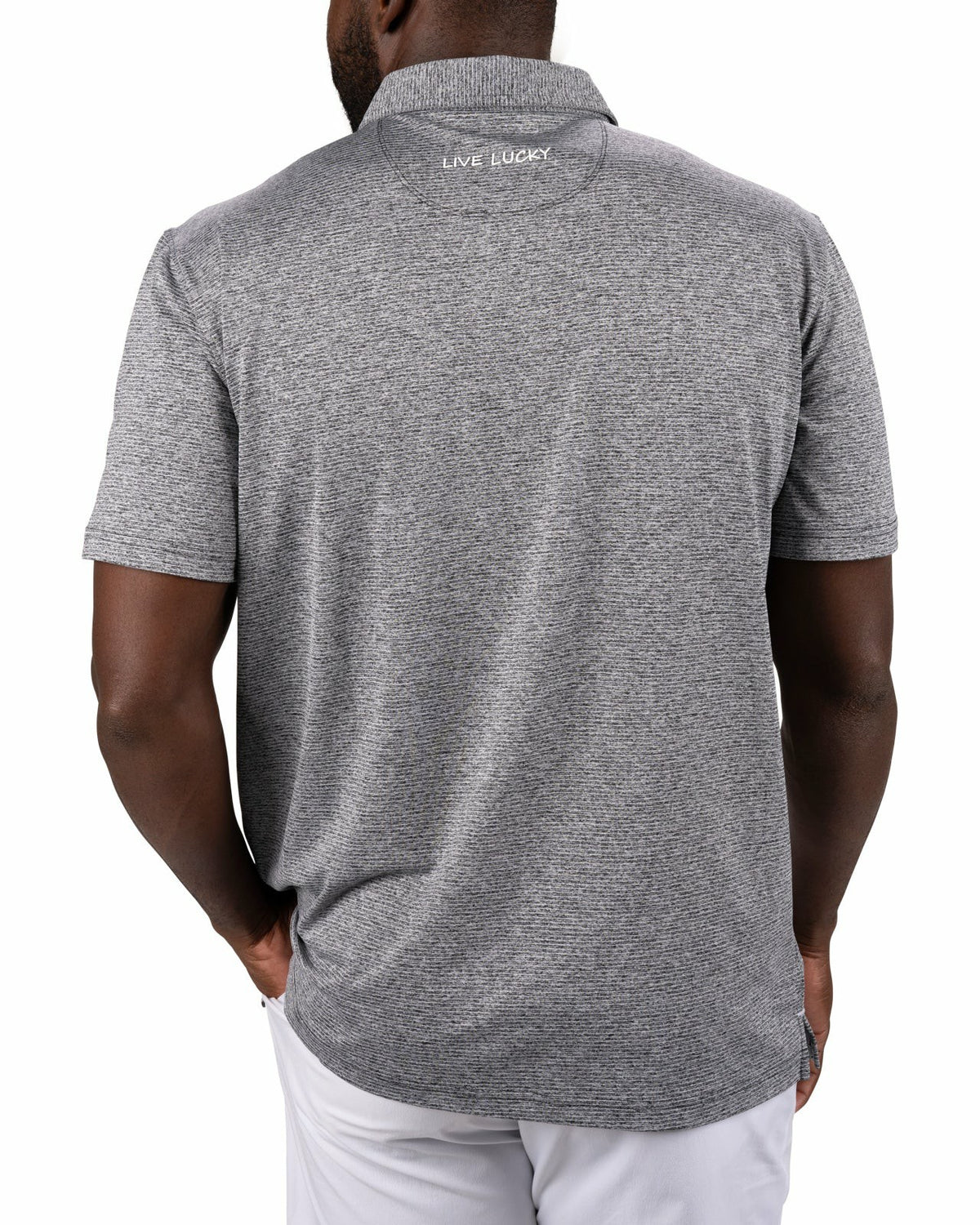 Men's Breathable Black Performance Polo for Golf or Business