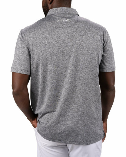 Men's Breathable Black Performance Polo for Golf or Business