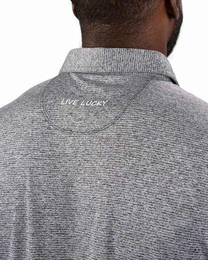 Men's Breathable Black Performance Polo for Golf or Business