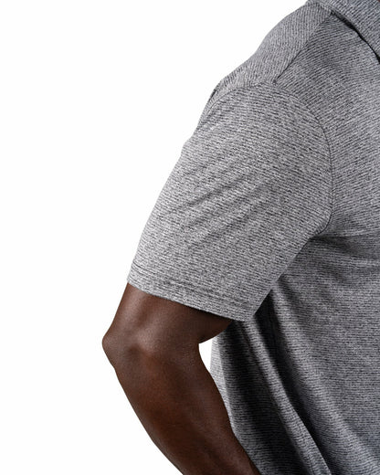 Men's Breathable Black Performance Polo for Golf or Business