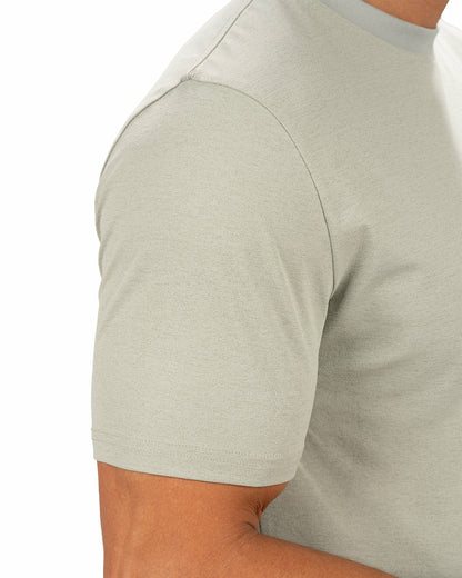 Poly Slub Stretch Short Sleeve Green T-Shirt