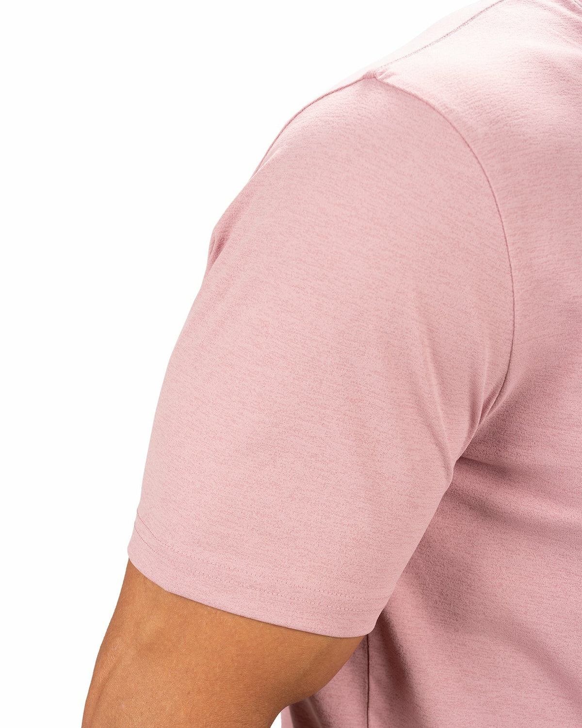 Poly Slub Stretch Short Sleeve Pastel Pink T-Shirt