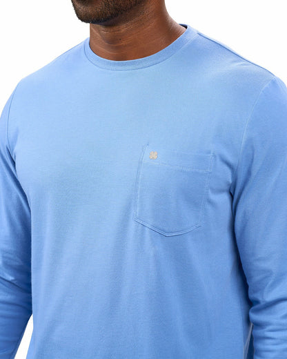 Luxe Long-Sleeved BlueTee for Work or Play