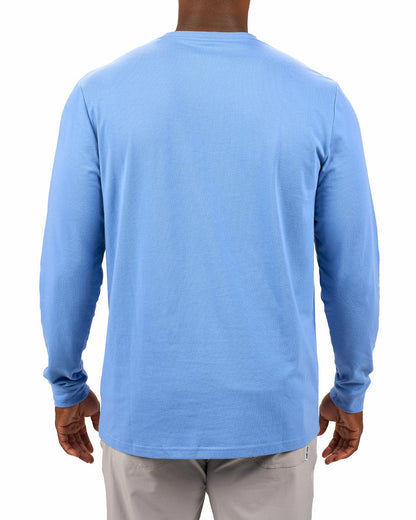 Luxe Long-Sleeved BlueTee for Work or Play