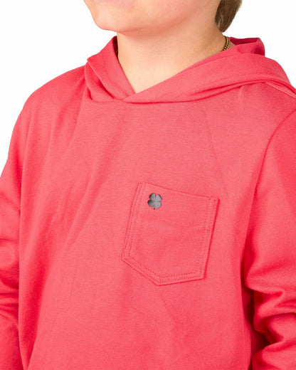 Jr Luxe Tee Hoodie in Paradise Pink