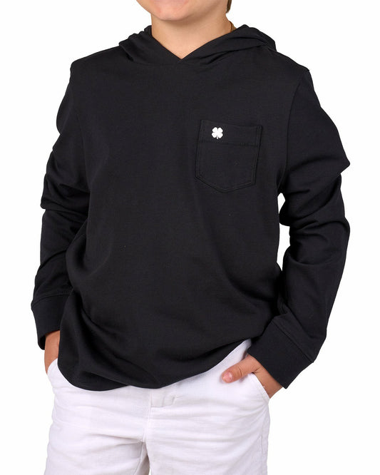 Jr Luxe Tee Hoodie in Black