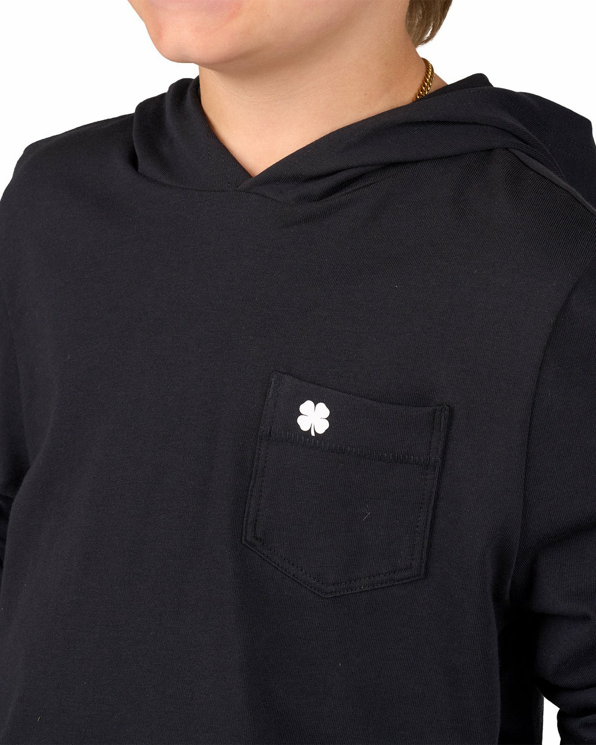 Jr Luxe Tee Hoodie in Black