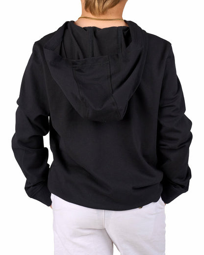 Jr Luxe Tee Hoodie in Black