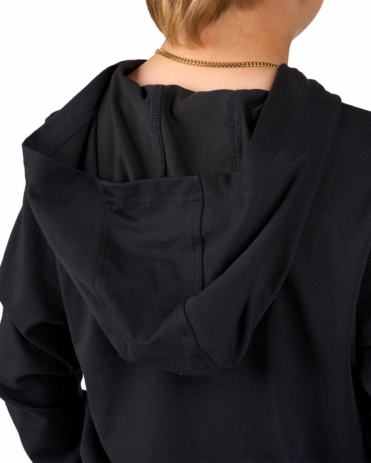 Jr Luxe Tee Hoodie in Black
