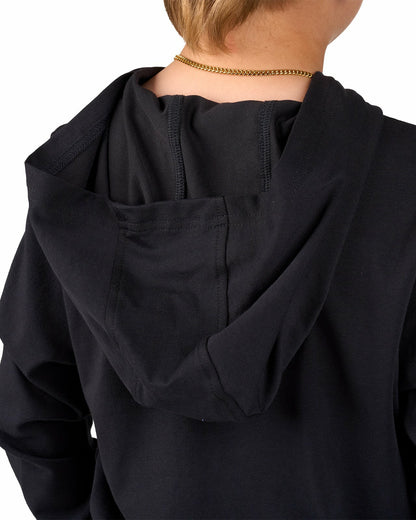 Jr Luxe Tee Hoodie in Black