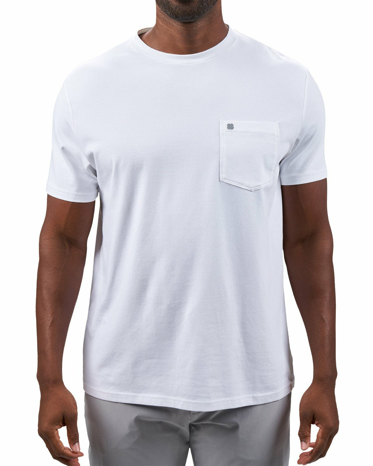 Luxe Short-Sleeved White Tee for Work or Play