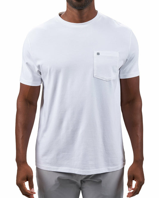 Luxe Short-Sleeved White Tee for Work or Play