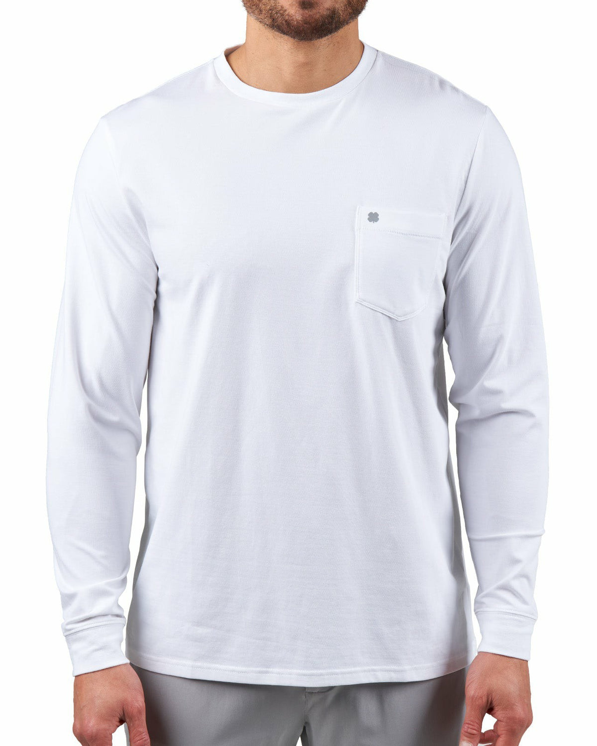 Luxe Long-Sleeved White Tee for Work or Play