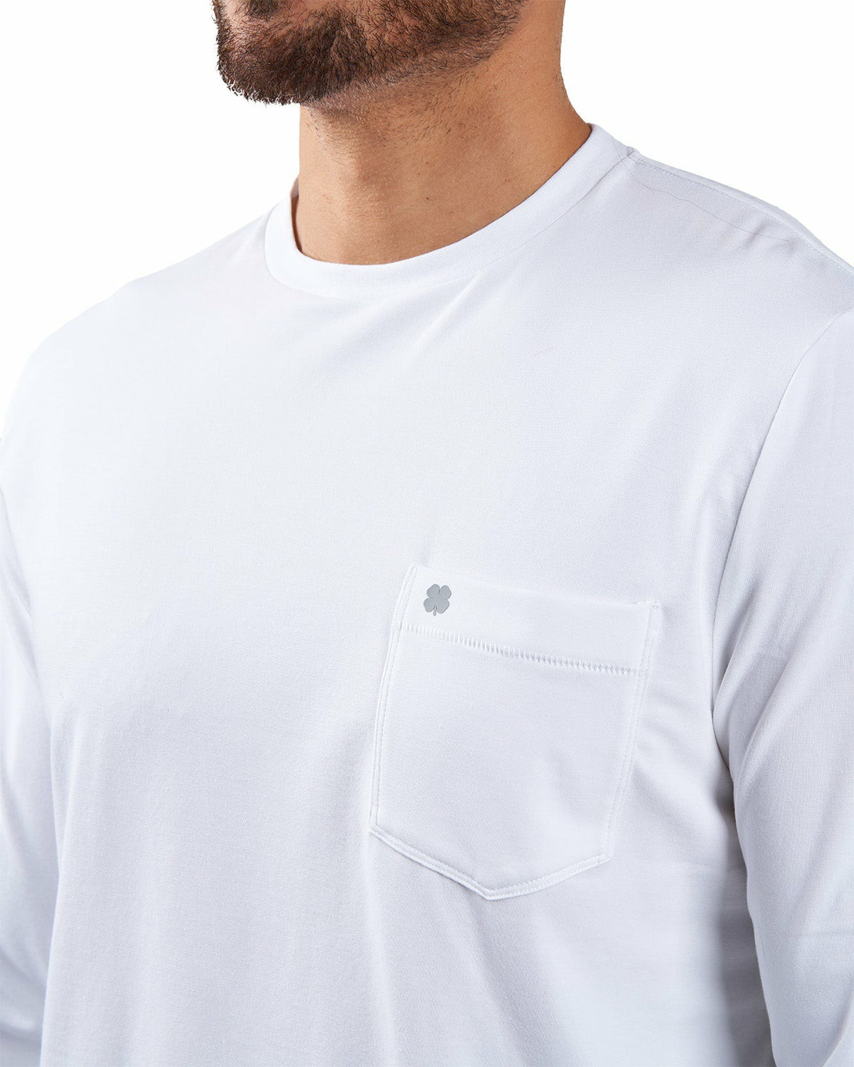 Luxe Long-Sleeved White Tee for Work or Play