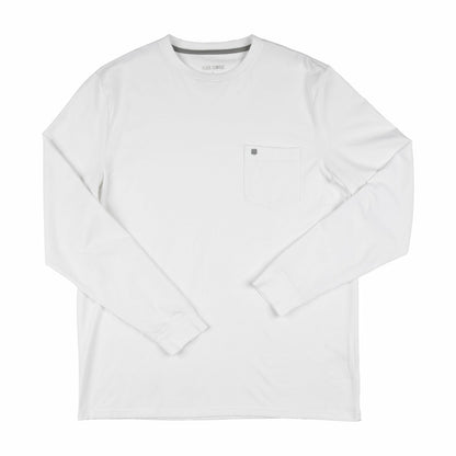 Luxe Long-Sleeved White Tee for Work or Play