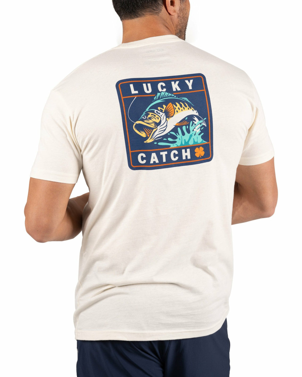 Retro Men's Beige Graphic Tee for Fishing & Outdoors
