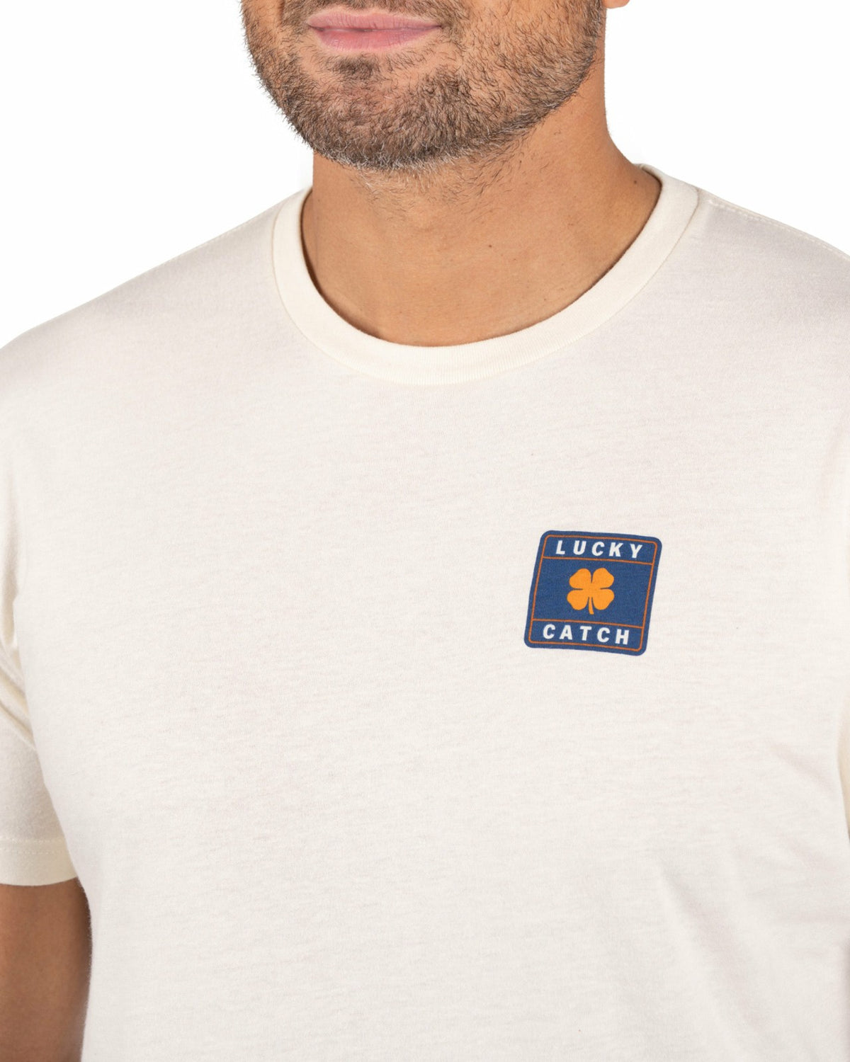 Retro Men's Beige Graphic Tee for Fishing & Outdoors