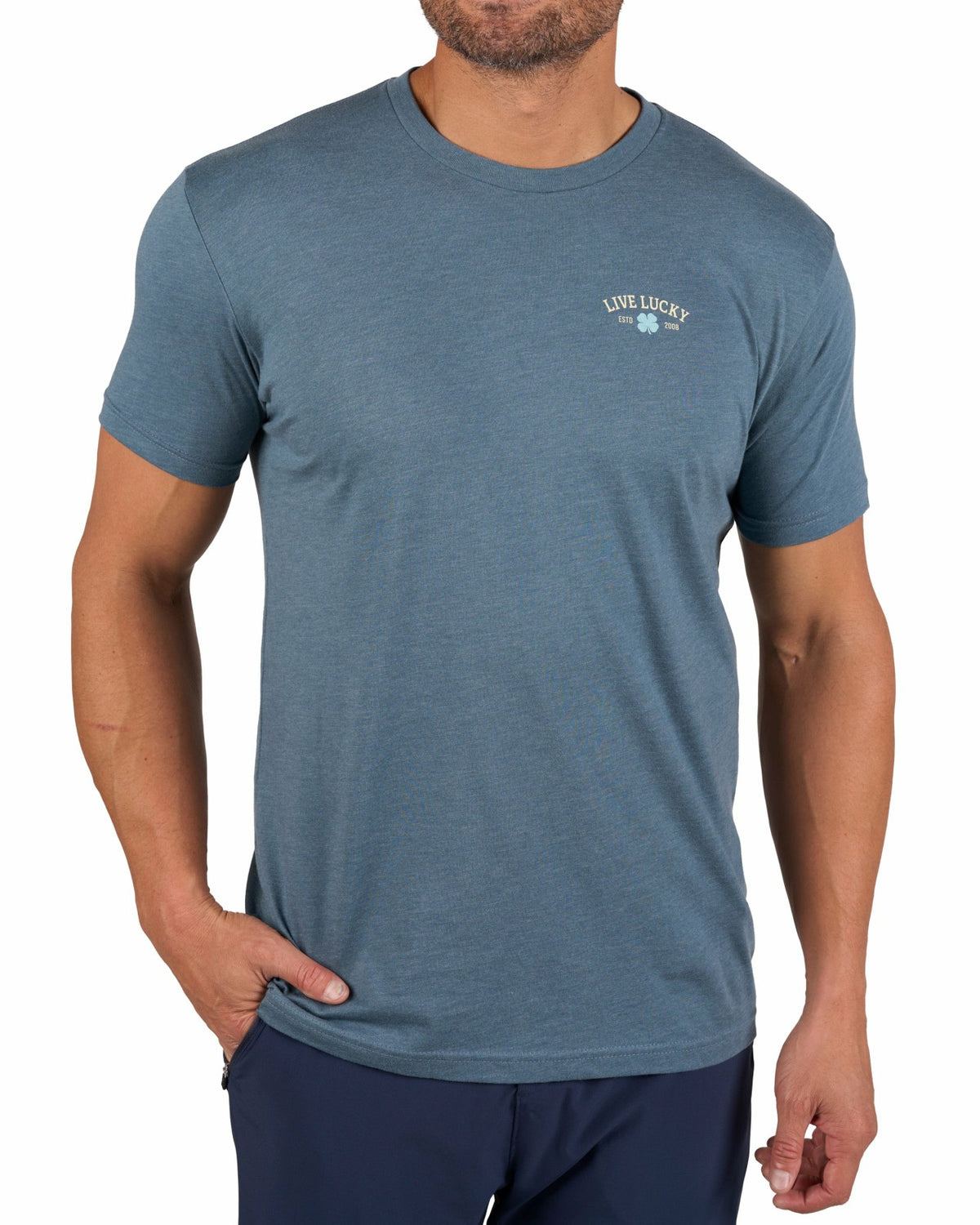 Retro Western Men's Blue Graphic Tee