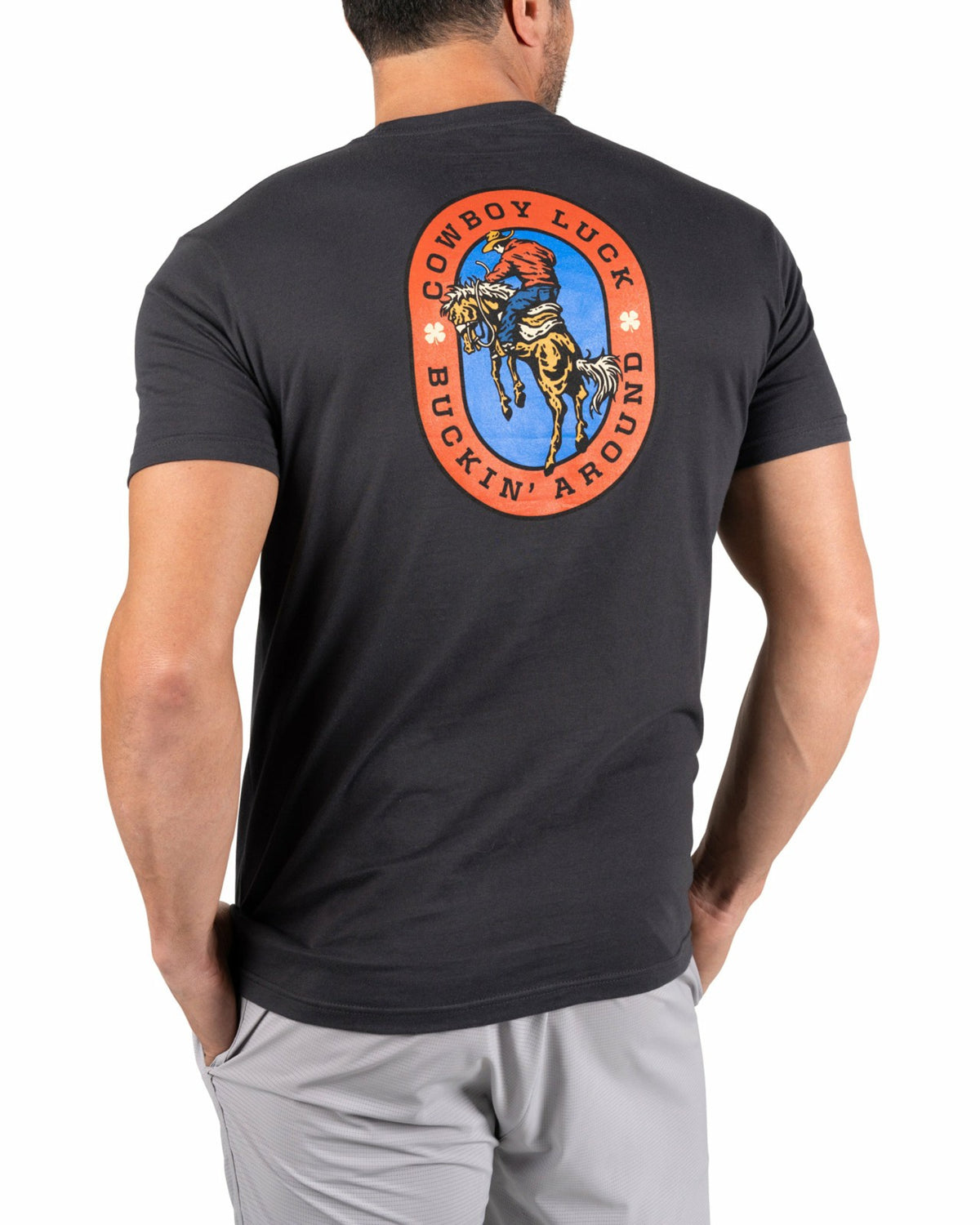 Western Men's Cowboy Black Graphic Tee