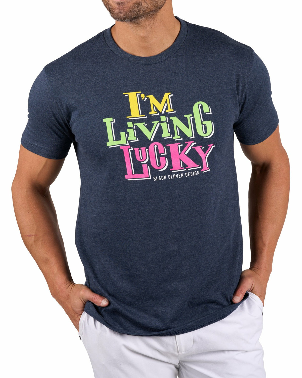 Vintage Navy Men's Graphic Tee for Golf & Casual Wear